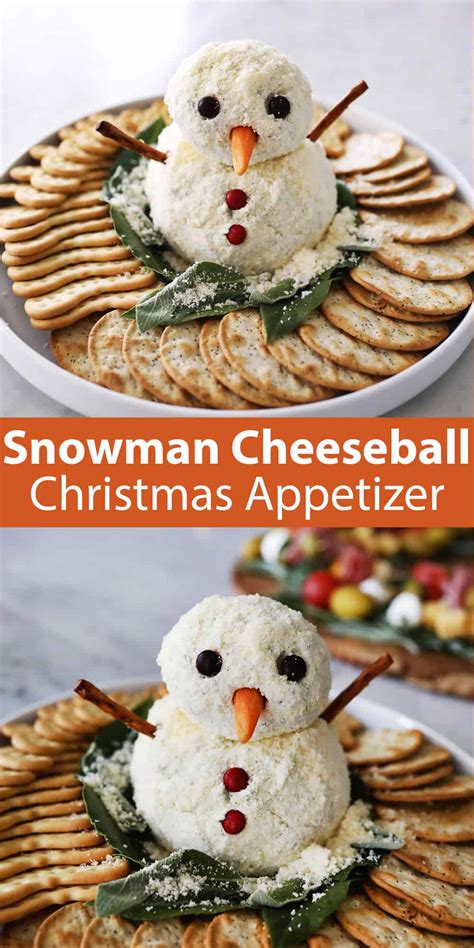 Snowman Cheese Ball Christmas Appetizer Weddingloversit