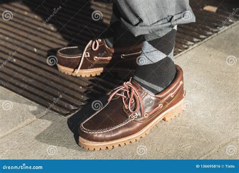 Detail Of Shoes At Milan Men`s Fashion Week Editorial Photo Image Of