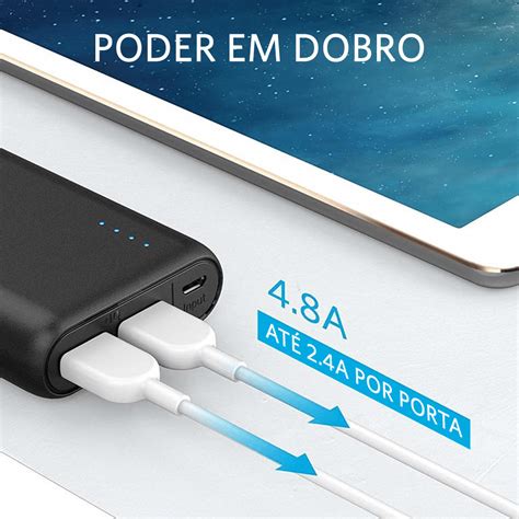 Carregador Portátil Anker 20 100mAh PowerCore Preto