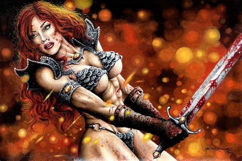 Artwork Red Sonja Portrait Martin Rodriguez Ix Gallery