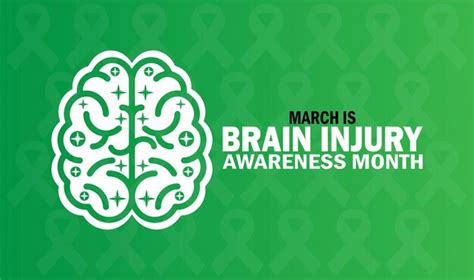 Premium Vector March Is Brain Injury Awareness Month Vector Template