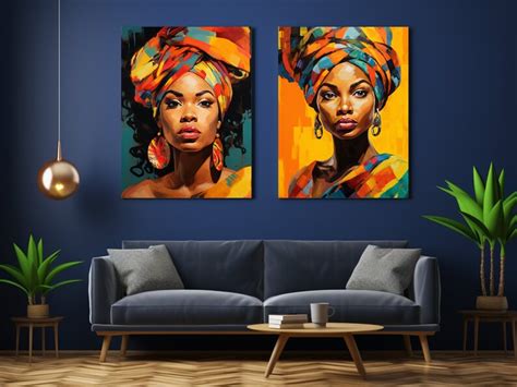 African Women Wall Art Black Woman Art Digital Wall Art Printable Wall