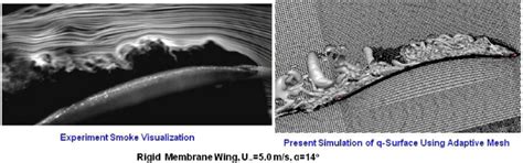 Flow Separation For A Rigid Membrane Under U 5 0 M ⋅ S And Aoa 14 Deg Download Scientific Diagram