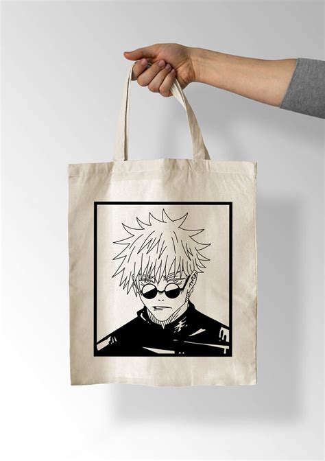 Tote Bag Satoru Gojo Jujutsu Kaisen High Quality Print On Etsy