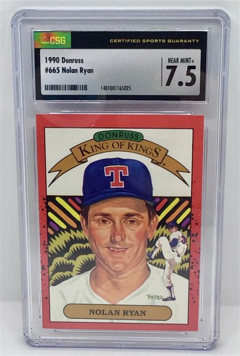 Donruss Nolan Ryan King Of Kings Error No Card Number Csg