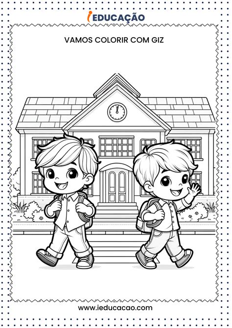 Desenho De Volta As Aulas Para Educação Infantil