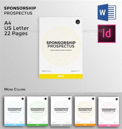 sponsorship proposal template word indesign  psd format