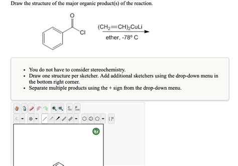 Draw The Major Organic Product S Of The Following Reaction