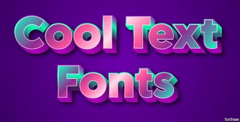 Cool Text Fonts Effet de texte et design de logos Police d'écriture