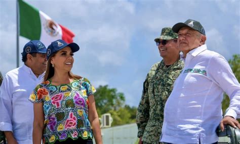 Junto Con Presidente De M Xico Mara Lezama Supervisa Magnas Obras En