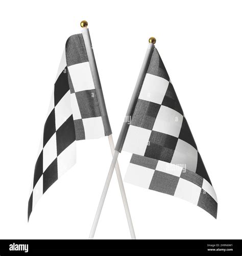 Racing Flags Isolated On White Stock Photo Alamy