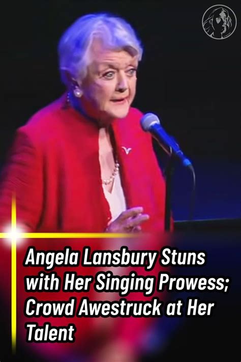 Angela Lansbury Stuns with Her Singing Prowess; Crowd Awestruck at Her ...