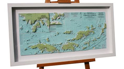 3d Nautical Chart Art Of The Bvi Caribbean At The Cooper Island Beach