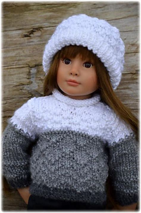 Whidbey Pdf Slim Doll Clothes A Gansey Textured Etsy Doll