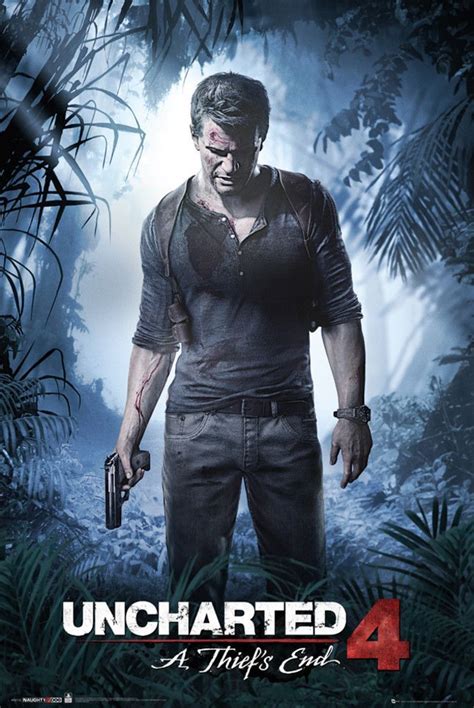 Uncharted 4 A Thiefs End Official Poster Uncharted Uncharted Game