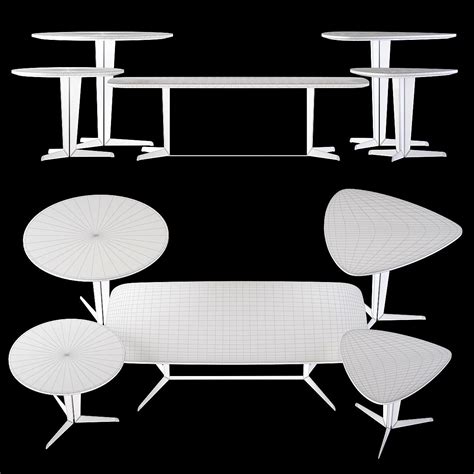 Molteni C Attico Tables D Model Fbx Obj Max Free D