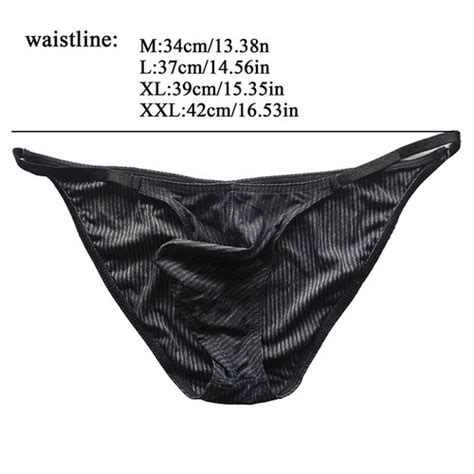 Men S Low Rise Bulge Pouch Thongs Ice Silk G String Bikini Underwear Briefs Ebay