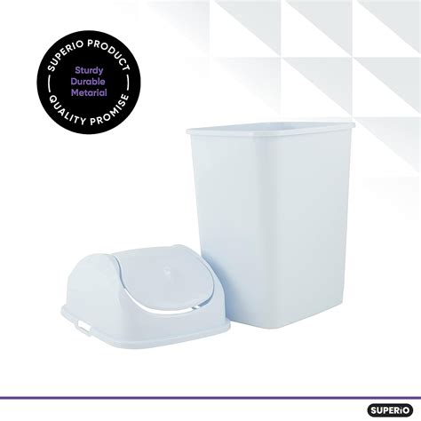 Buy New Superio Pack Small Gallon Plastic Trash Can With Swing