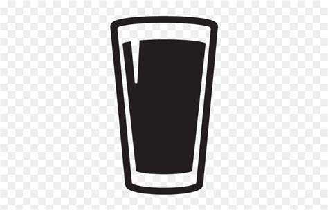 Black Beer Glass Silhouette - Beer Pint Glass Silhouette, HD Png ...