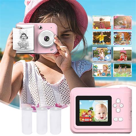 Ikohbadg Kids Instant Print Camera with HD Video and Coloring, Children ...