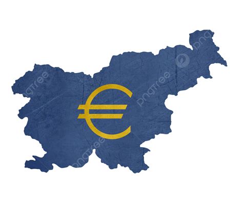 European Currency Symbol On Map Of Slovenia Finances Slovenia, Cutout ...