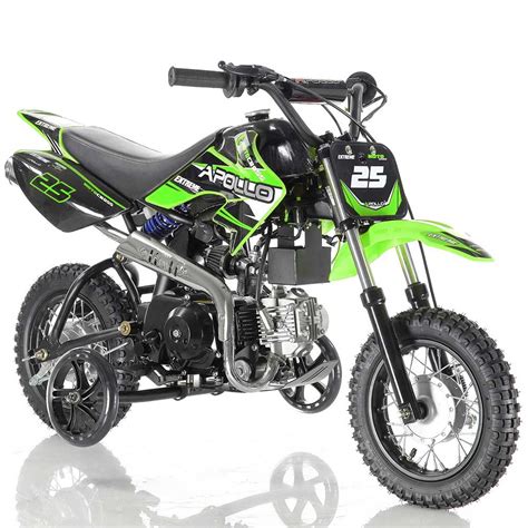 Apollo 70cc Kids Dirt Bike With Training Wheels Tribalmotorsports