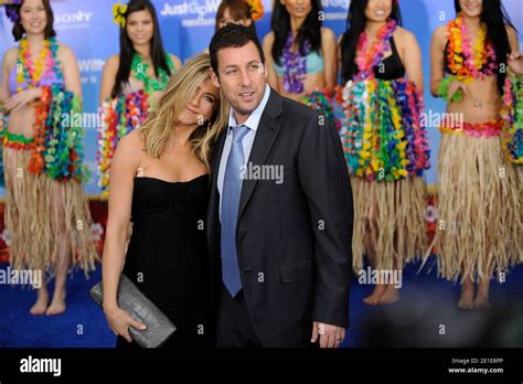 Adam Sandler and Jennifer Aniston attend the premiere of 'Just Go With ...