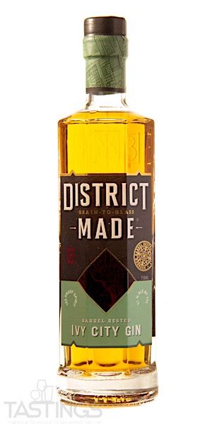 District Made Barrel Rested Ivy City Gin Usa Spirits Review Tastings