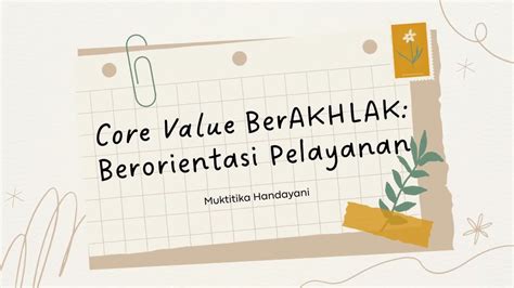 Core Value BerAKHLAK Berorientasi Pelayanan YouTube