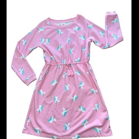 Wonder Nation Dresses Wonder Nation Unicorn Pink Sweatshirt Dress