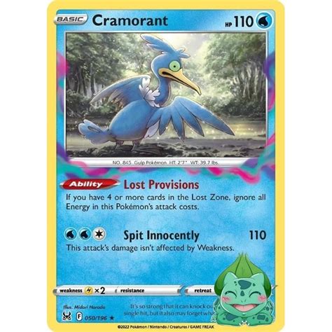 Cramorant Holo 050196 Swsh11 Lost Origin Pokémon Tcg Card Game Sword