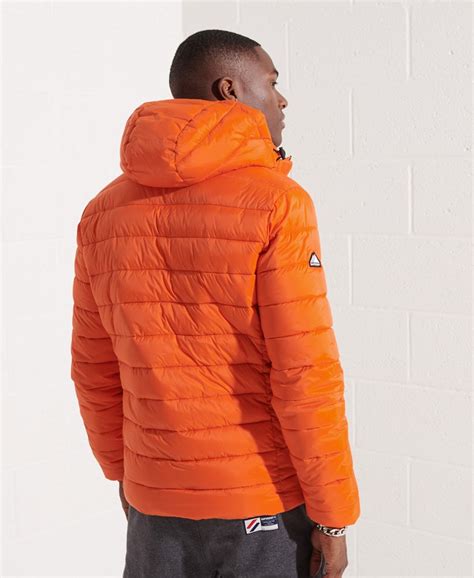 Mens Classic Fuji Puffer Jacket In Orange Superdry