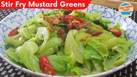 Tasty Fresh Mustard Greens With Preserved Bean Curd Youtube