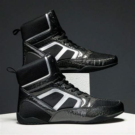 Women's professional boxing shoe high -top fight shoe fighting ...