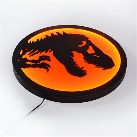 Jurassic Park T Rex Logo Led Wall Light Sign 12 Inches Tall Ukonic