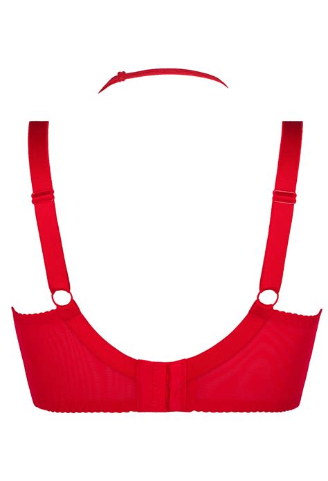 Neckholder BH aus Tüll und Spitze rot Queensize BHs Heben Club Hot Fashion Odretto