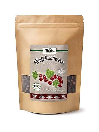 Biojoy BIO Weißdornbeeren getrocknet 500 g ganz Weißdorn Tee