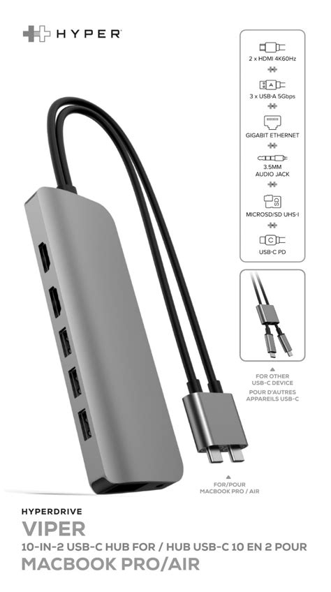 HyperDrive VIPER 10-in-2 USB-C Hub - Lobcom HK Ltd