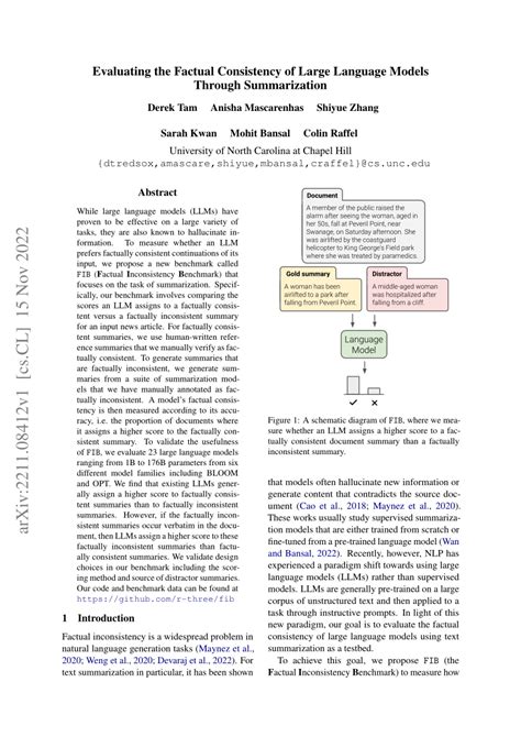 Pdf Evaluating The Factual Consistency Of Large Language Models