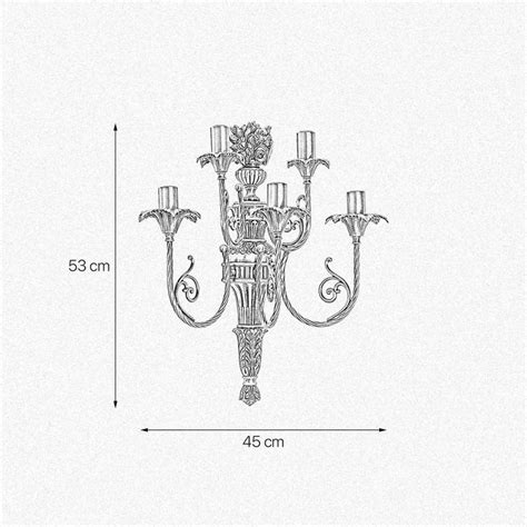 Applique Art Nouveau Laiton Flammes Luigi Ghidini