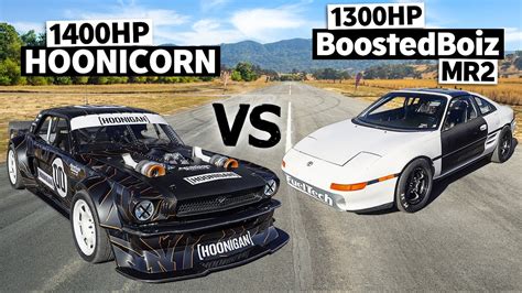 Boostedboiz 1300hp Toyota Mr2 Vs Ken Blocks Awd 1400hp Mustang Hoo