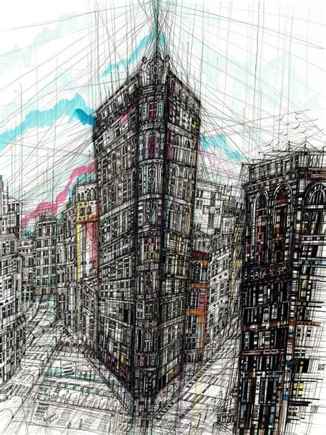 Flatiron Building Drawing by Maria Susarenko | Saatchi Art