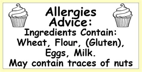 200 Allergen Advice Labels Allergy Warning Stickers Food Allergy