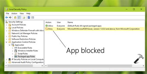 Bloquer Une Application à L Aide D Applocker Dans Windows 10 Server