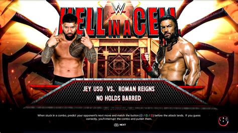 Wwe K Jey Uso Vs Roman Reigns Hell In A Cell No Holds Barred