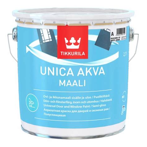 Tikkurila Unica Akva zománcfesték "A" fehér 2,7 l