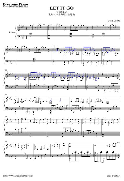 Partitura Para Piano Let It Go Artofit