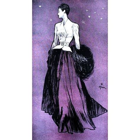 René Gruau 1909 2004 on Instagram Purple rain of stars Maggy Rouff