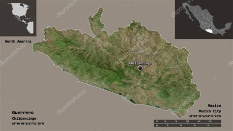 Forma De Guerrero Estado De M Xico Y Su Capital Escala De Distancia