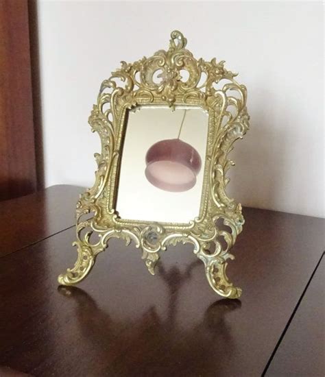 Antique Dressing Table Mirror 1900 S Belle Epoque Brass Gold Etsy Dressing Table Mirror